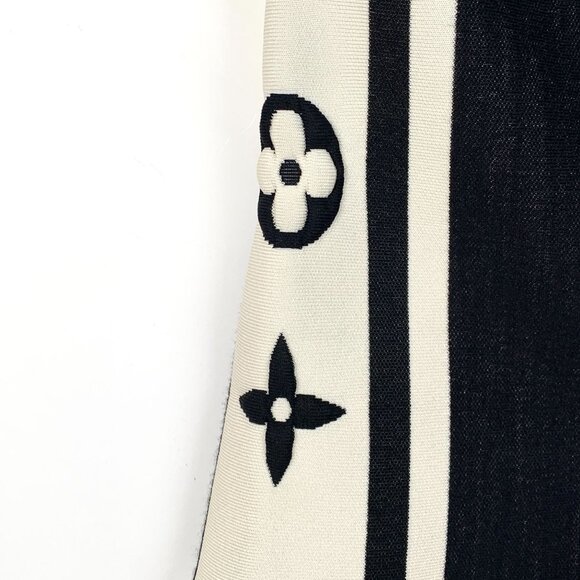 Louis Vuitton Wool Blend Black & White High-Waisted Shorts With Logo Details - Picture 4 of 7